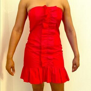 Armani Exchange Women’s Red Strapless Mini Dress - Size Small